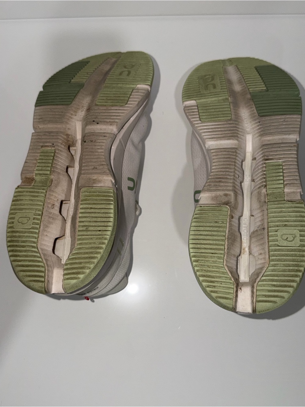On Running Cloudnova Men's Sneakers in White with Light Green Accents - Picture 11 of 11